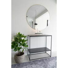 Lustro okrągłe w złotej ramie Jersey 100cm House Nordic