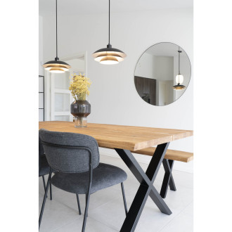 Lustro okrągłe w czarnej ramie Jersey 80cm House Nordic