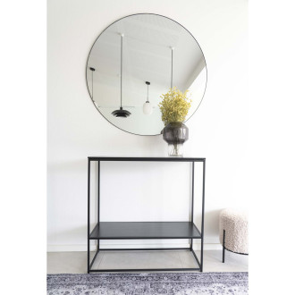 Lustro okrągłe w czarnej ramie Jersey 100cm House Nordic