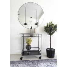 Lustro okrągłe w czarnej ramie Jersey 100cm House Nordic