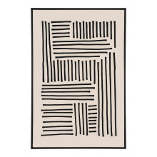 Obraz / wydruk na płótnie - czarne linie Lipari 100x140cm No.1 House Nordic