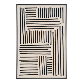 Obraz / wydruk na płótnie - czarne linie Lipari 60x90cm No.1 House Nordic