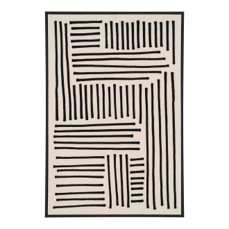 Obraz / wydruk na płótnie - czarne linie Lipari 60x90cm No.1 House Nordic