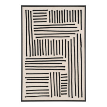 Obraz / wydruk na płótnie - czarne linie Lipari 60x90cm No.1 House Nordic