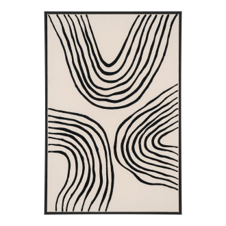 Obraz / wydruk na płótnie - czarne linie Lipari 60x90cm No.2 House Nordic