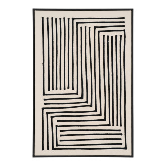 Obraz / wydruk na płótnie - czarne linie Lipari 60x90cm No.3 House Nordic