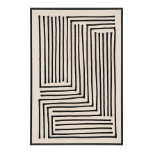 Obraz / wydruk na płótnie - czarne linie Lipari 60x90cm No.3 House Nordic
