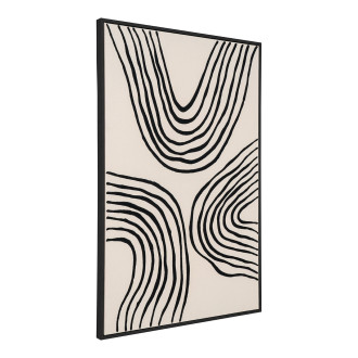 Obraz / wydruk na płótnie - czarne linie Lipari 60x90cm No.2 House Nordic