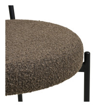 Krzesło tapicerowane Badalona tkania boucle brąz /czarny House Nordic