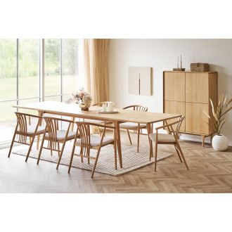 Stół rozkładany fornirowany Darwin 100x240-340cm dąb naturalny House Nordic