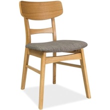 Skandynawskie Krzesło drewniane tapicerowane CD-61 szary/dąb Signal do kuchni, salonu i restauracji.