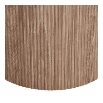 Stół okrągły z ceramicznym blatem na ryflowanej jednej nodze Athens 120cm ceramika / brąz House Nordic