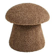 Pufa w kształcie grzybka Enna 45cm tkanina teddy brązowa House Nordic