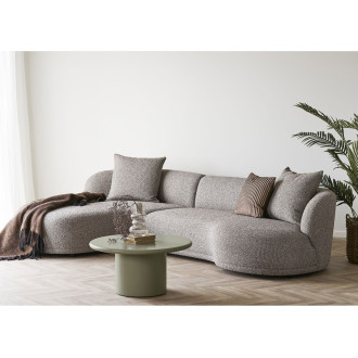 Stolik kawowy okrągły na kolumnowej nodze Nagano 80cm zielony House Nordic