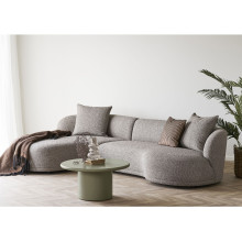 Stolik kawowy okrągły na kolumnowej nodze Nagano 80cm zielony House Nordic