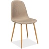 Stylowe Krzesło tapicerowane skandynawskie Fox beżowe Signal do kuchni, salonu i restauracji.