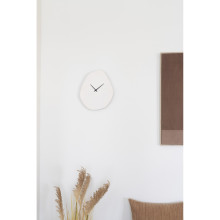Zegar ścienny o organicznym kształcie Vienna 33cm biały House Nordic