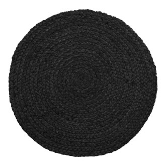 Zestaw 4 podkładek jutowych okrągłych Bombay 38cm czarny House Nordic