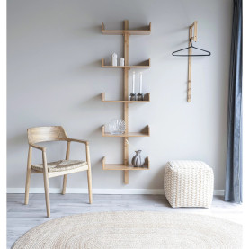 Wieszak ścienny do przedpokoju Trento bambusowy 82cm House Nordic 2