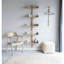 Wieszak ścienny do przedpokoju Trento bambusowy 82cm House Nordic