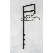 Wieszak ścienny Trento czarny metalowy do przedpokoju i garderoby 82cm House Nordic