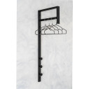 Wieszak ścienny Trento czarny metalowy do przedpokoju i garderoby 82cm House Nordic