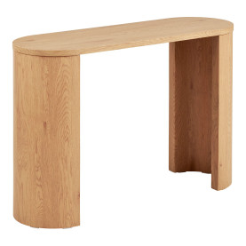 Konsola owalna japandi Bibione 114x38cm odcień dębu House Nordic