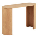 Konsola owalna japandi Bibione 114x38cm odcień dębu House Nordic