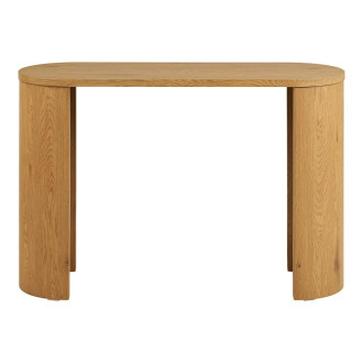 Konsola owalna japandi Bibione 114x38cm odcień dębu House Nordic