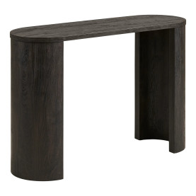 Konsola owalna japandi - wabi sabi Bibione 114x38cm ciemny brąz House Nordic 2