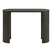 Konsola owalna japandi - wabi sabi Bibione 114x38cm ciemny brąz House Nordic
