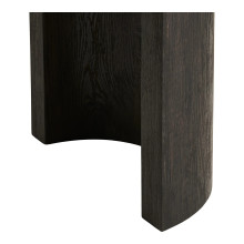 Konsola owalna japandi - wabi sabi Bibione 114x38cm ciemny brąz House Nordic