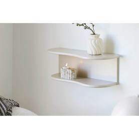 Półka dwupoziomowa o organicznym kształcie Botta 44cm beżowa House Nordic
