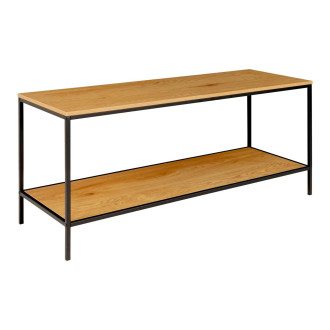 Szafka RTV z półką Vita 100x36cm dąb / czarny House Nordic