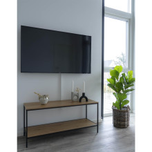 Szafka RTV z półką Vita 100x36cm dąb / czarny House Nordic