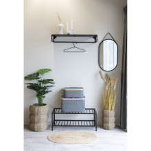 Półka metalowa na na buty Vita 79x34cm czarna House Nordic