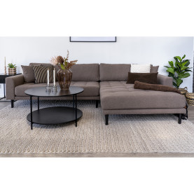 Stolik kawowy okrągły z półką Vita 80cm czarny House Nordic 2
