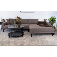 Stolik kawowy okrągły z półką Vita 80cm czarny House Nordic