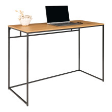 Biurko minimalistyczne Vita 100x45cm dąb / czarny House Nordic