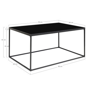 Stolik kawowy prostokątny Vita 90x60cm czarny House Nordic
