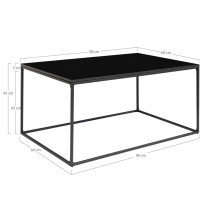 Stolik kawowy prostokątny Vita 90x60cm czarny House Nordic