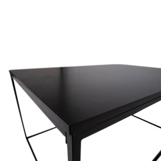 Stolik kawowy prostokątny Vita 90x60cm czarny House Nordic