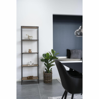 Regał stojący 5 półek Vita 170x51cm dąb / czarny House Nordic