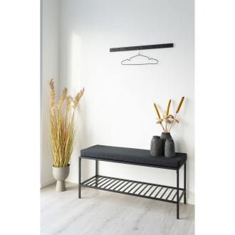 Wieszak ścienny metalowy 5 haczyków Vita Slim 70cm czarny House Nordic