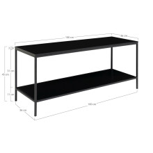 Szafka RTV z półką Vita 100x36cm czarna House Nordic