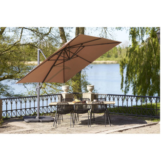 Duży parasol ogrodowy Baza 295x295cm piaskowy House Nordic