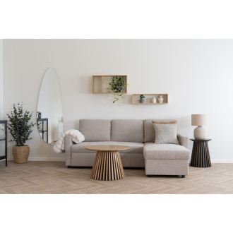 Narożnik z funkcją spania Belfast 218x150cm beżowy House Nordic