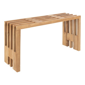 Ławka z drewna tekowego Benidorm 90x30cm House Nordic 2