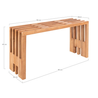 Ławka z drewna tekowego Benidorm 90x30cm House Nordic