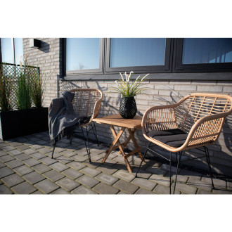 Stolik pomocniczy z drewna tekowego Bilbao 50x50cm House Nordic